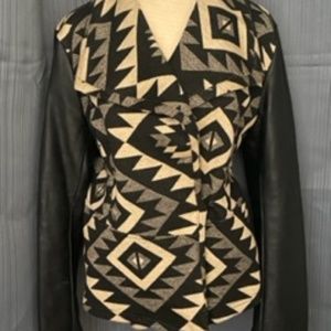 Baccini Women's Black and Cream Blazer Size Large